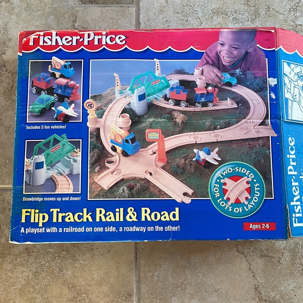 VTG 1992 Fisher Price Flip Track Rail & Road